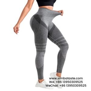 AB Grey Women Sexy Figure Hip Lift Athletic Leggings High Waist Stretch Gym Pants