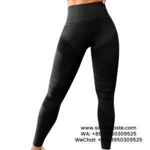Black Women Sexy Figure Hip Lift Athletic Leggings High Waist Stretch Gym Pants 3