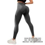 Dark Gray Women Sexy Figure Hip Lift Athletic Leggings High Waist Stretch Gym Pants