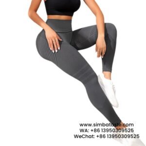 Dark Gray Women Sexy Figure Hip Lift Athletic Leggings High Waist Stretch Gym Pants