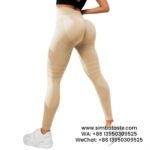 Dark Khaki Women Sexy Figure Hip Lift Athletic Leggings High Waist Stretch Gym Pants