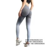 Gradient Grayish Women Dip Dye Gradient Hip Lift Gym Pants Tight High Rise Yoga Pants
