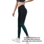 Gradient Green Women Dip Dye Gradient Hip Lift Gym Pants Tight High Rise Yoga Pants 2