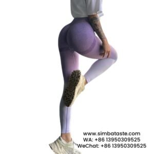 Gradient Purple Women Dip Dye Gradient Hip Lift Gym Pants Tight High Rise Yoga Pants