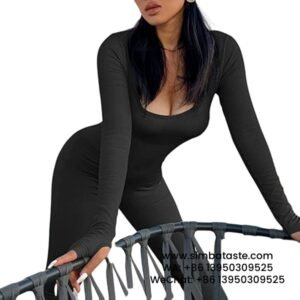 Seamless Black Women's Yoga Jumpsuit Dancing Fitness Exercise Tight Long Sleeve Yoga Suit