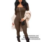 Seamless Coffee Women's Yoga Jumpsuit Dancing Fitness Exercise Tight Long Sleeve Yoga Suit
