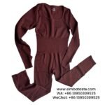 Seamless Red Women's Yoga Jumpsuit Dancing Fitness Exercise Tight Long Sleeve Yoga Suit