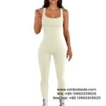 Sleeveless Tank Tops Threaded Trousers Off-White Seamless Stretch Tracksuits Fitness Onesies Yoga Wear