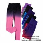 Various Women Sports Leggings Seamless High Waist Gym Pants Gradient Candy Yoga Pants