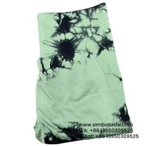 Women Army Green High Waist Tie Dye Gym Pants Shapewear Yoga Pants