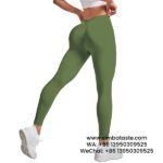 Women Army Green Seamless Knitting Explosive Hip Lift Yoga Pants Feminine V Waist Sports Gym Pants