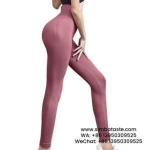 Women Bean Red Gym Pants High Stretch Sports Leggings High Waist Yoga Pants