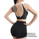Women Black Cut-Out Beautiful Back Sports Bra One Piece Shockproof Yoga Wear Bra