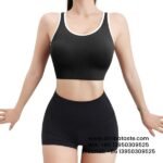 Women Black Cut-Out Beautiful Back Sports Bra One Piece Shockproof Yoga Wear Bra