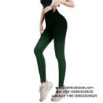 Women Black Green Sports Leggings Seamless High Waist Gym Pants Gradient Candy Yoga Pants