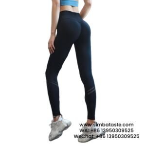 Women Black High Waist Hip Lift Gym Pants Breathable Running Training Yoga Pants