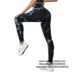 Women Black High Waist Tie Dye Gym Pants Shapewear Yoga Pants