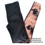 Women Black-Orange Seamless Gradient Tie-Dye Yoga Pants High-Waisted Hip Lift Gym Wear