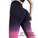 Women Black Pink Sports Leggings Seamless High Waist Gym Pants Gradient Candy Yoga Pants