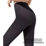Women Black Thread High Waist Yoga Pants Plus Size Anti-Frizz Athletic Leggings