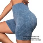 Women Blue TK Hot Selling High-Waisted Gym Pants Athletic Hip Lift Yoga Shorts