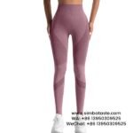 Women Burgundy Seamless Hip Lift Gym Pants Tight High Rise Yoga Pants