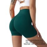Women Christmas Green Gym Pants Athletic Tight Cropped Pants Seamless Yoga Hot Pants