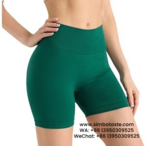 Women Christmas Green Seamless High Waist Yoga Shorts Tight Running Exercise Pants 2