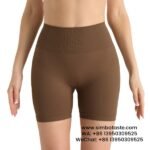 Women Coffee Seamless High Waist Yoga Shorts Tight Running Exercise Pants
