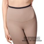 Women Coffee Thread High Waist Yoga Pants Anti-Curl Athletic Leggings