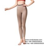 Women Coffee Thread High Waist Yoga Pants Plus Size Anti-Frizz Athletic Leggings