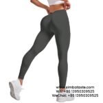 Women Dark Gray Seamless Knitting Explosive Hip Lift Yoga Pants Feminine V Waist Sports Gym Pants