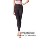 Women Dark Gray Thread High Waist Yoga Pants Plus Size Anti-Frizz Athletic Leggings