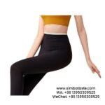 Women Dark Gray Thread High Waist Yoga Pants Plus Size Anti-Frizz Athletic Leggings