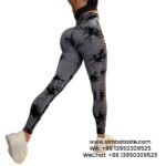 Women Dark Gray Tie-Dye Yoga Pants Side Cut-Outs Seamless Athletic Leggings