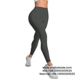 Women Dark Graye Seamless Knitting Explosive Hip Lift Yoga Pants Feminine V Waist Sports Gym Pants