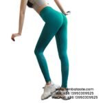 Women Dark Green High Waist Hip Lift Gym Pants Breathable Running Training Yoga Pants