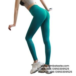 Women Dark Green High Waist Hip Lift Gym Pants Breathable Running Training Yoga Pants