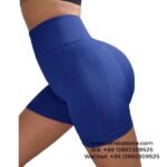 Women Dark Royal Blue Seamless Yoga Shorts Athletic Shorts Breathable High-Rise Gym Pants 2