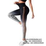 Women Gradient Black Gray Tie-Dye Yoga Pants Side Cut-Outs Seamless Athletic Leggings