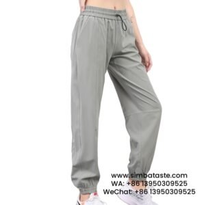 Women Green Loose Sweatpants High-Waisted Quick-Drying Yoga Trousers Cargo Pants