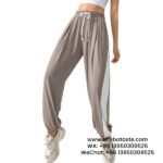Women Khaki Loose Cuff Sweatpants Slim Running Rrousers Yoga Gym Pants