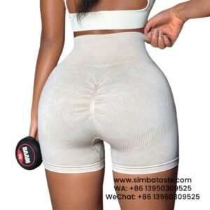 Women Khaki TK Hot Selling High-Waisted Gym Pants Athletic Hip Lift Yoga Shorts