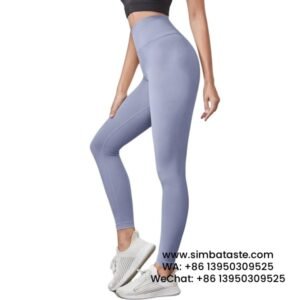 Women Light Purple Hip Lift Fitness Pants High Waist Yoga Pants Running Sports Pants