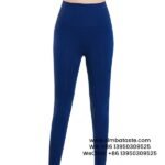 Women Navy Blue Gym Pants High Stretch Sports Leggings High Waist Yoga Pants