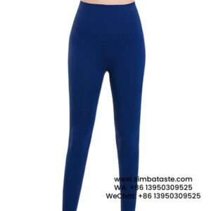 Women Navy Blue Gym Pants High Stretch Sports Leggings High Waist Yoga Pants