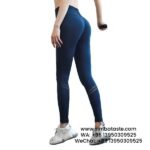 Women Navy Blue High Waist Hip Lift Gym Pants Breathable Running Training Yoga Pants 3