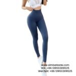 Women Navy Blue Hip Lift Gym Pants High Waist Yoga Pants Running Sports Pants