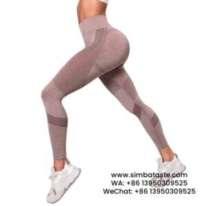Women Pink Seamless Hip Lift Gym Pants Tight High Rise Yoga Pants