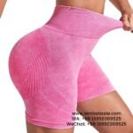 Women Pink TK Hot Selling High-Waisted Gym Pants Athletic Hip Lift Yoga Shorts